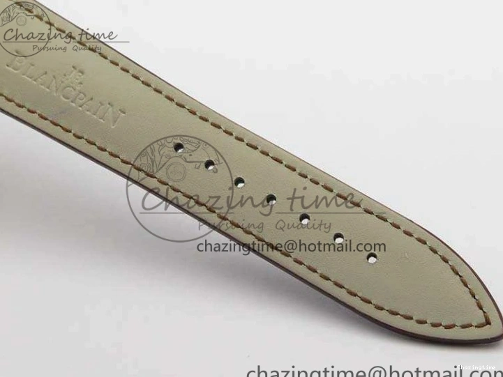 0416 FreshLook Villeret 6654 SS Complicated Function OMF 1:1 Best Edition White Dial On Brown Leather Strap A 8119